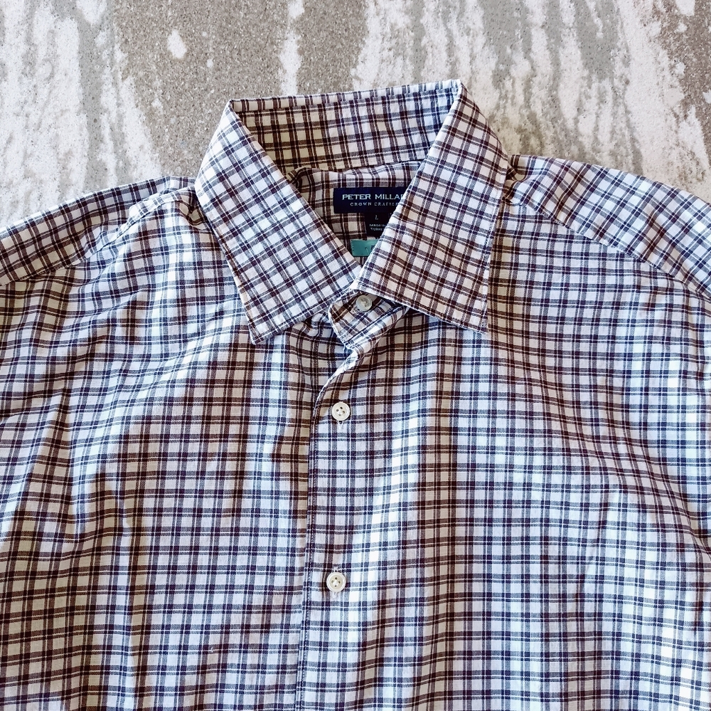 Peter Millar Men's Long Sleeve Dress Shirt New Size Large